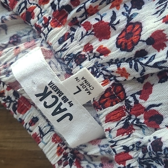 Jack by BB Dakota one shoulder floral top Large - Picture 3 of 5